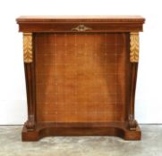 A mahogany and parcel gilt console table, 19th/20th century,