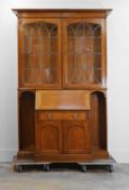 An Arts and Crafts oak bureau cabinet, c.1880,