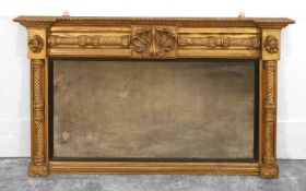 A Regency giltwood wall mirror,