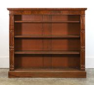 A William IV mahogany open bookcase, 19th century,