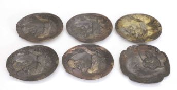 A set of Japanese bronzed dishes,