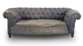 A small Victorian button-upholstered Chesterfield sofa, late 19th century,