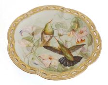 A porcelain tazza, late 19th century,