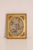 A floral woven silk panel, late 18th century,