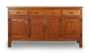 A Yorkshire School sideboard, late 20th century, by Robert 'Kingpost' Ingham,