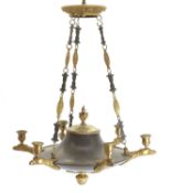 A French Empire revival ormolu chandelier,