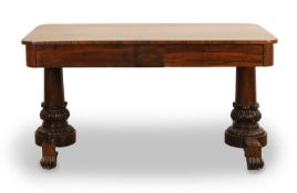 A mahogany sofa table, 19th century,