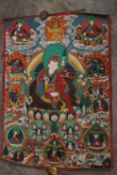 A Tibetan thangka, 20th century,