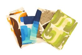 A collection of Heals printed textiles, 1960s, to include,