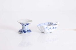 Two blue and white porcelain items, 18th century,