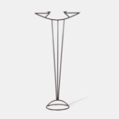 A Modernist wrought iron floor standing candlabrum, circa 1970s,