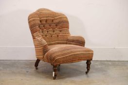 A Victorian armchair, by Cornelius V Smith