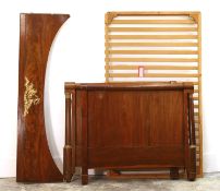 A mahogany sleigh bed, Continental, 19th century,