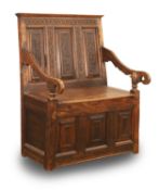 An oak monks bench,