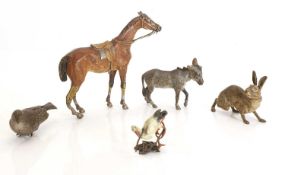 A group of Austrian cold painted animals, 20th century,