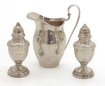 A collection of three silver table items,