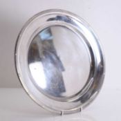A silver-plated salver, 20th century,