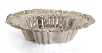 A Sterling silver fruit dish,