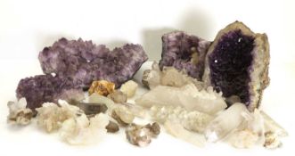 A collection of quartz crystal wands