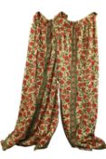 A pair of 'Srinagar' pattern printed curtains, of recent manufacture,