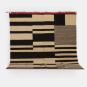 Bauhaus inspired, a flat-weave kilim,