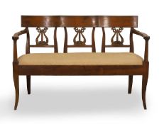 A Biedermeier chair back settee, 19th century,