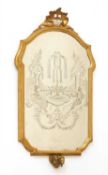 A gilt framed girandole wall mirror, 19th century,