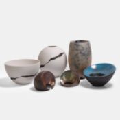 Leonie Rutter (British, contemporary), a collection of porcelain items,