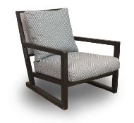 A Camerich ebonised open armchair, of modern manufacture,
