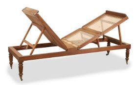 A Victorian rattan day bed, 19th century,