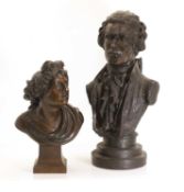 After Boizot a bronze bust of Apollo,