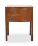 A George III style mahogany bedside chest,