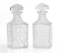 A pair of Baccarat cut and moulded glass decanters,
