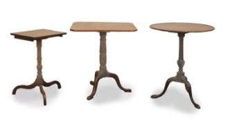 Two tilt top wine tables, 19th century,