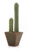 A painted metal model of a cactus, 20th century,