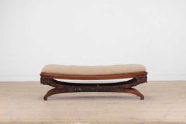 A Victorian rosewood stool,