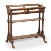 A late Victorian mahogany book trough, early 20th century,