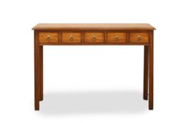 A modern burrwood hall table, 20th century,