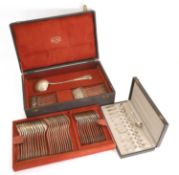 A twelve-person silver-plated canteen of cutlery, Christofle,