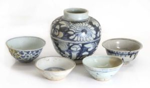 Four provincial Chinese bowls, 19th century,