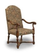 A Dutch armchair, 18th century,