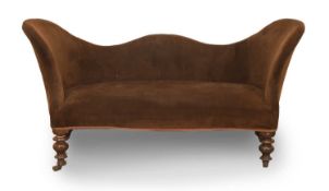 A Victorian salon settee,
