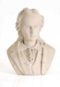 A carved marble bust of a gentleman, 19th century,