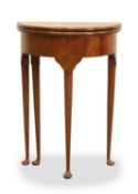 A mahogany small demi lune table, 20th century,