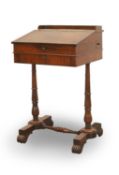 A George IV mahogany work table, 19th century,