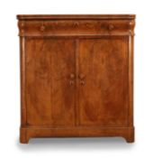 A continental fruitwood side cabinet, late 19th century,