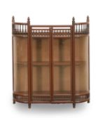 A Chinese hardwood glazed display cabinet, early 20th century,