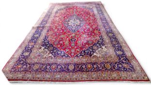 A Persian Kashan carpet,