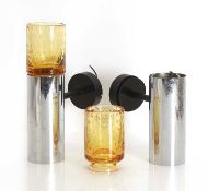 Richard Stevens and Peter Rodd for Atlas Lighting a pair of 'Chelsea' range wall lights, circa 1960,
