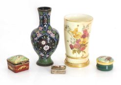 A Royal Worcester blush ivory vase,